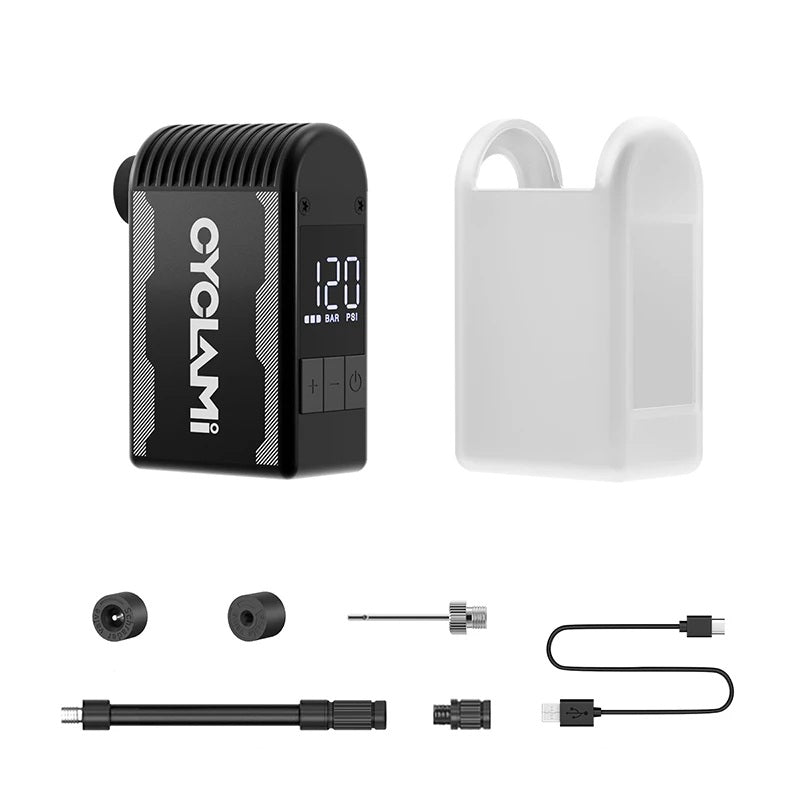 Electric Air Pump – 120 PSI  Cordless Mini Inflator for Bike Tires, Presta & Schrader Valve Compatible, Compact & Efficient