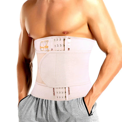 Waist Trainer Sports Belt for Men – Slimming Gym Corset with Belly Trimmer, Body Shaper Wrap for Weight Loss and Core Support