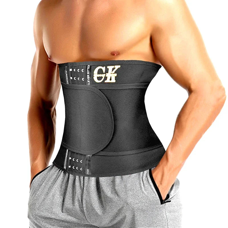 Waist Trainer Sports Belt for Men – Slimming Gym Corset with Belly Trimmer, Body Shaper Wrap for Weight Loss and Core Support