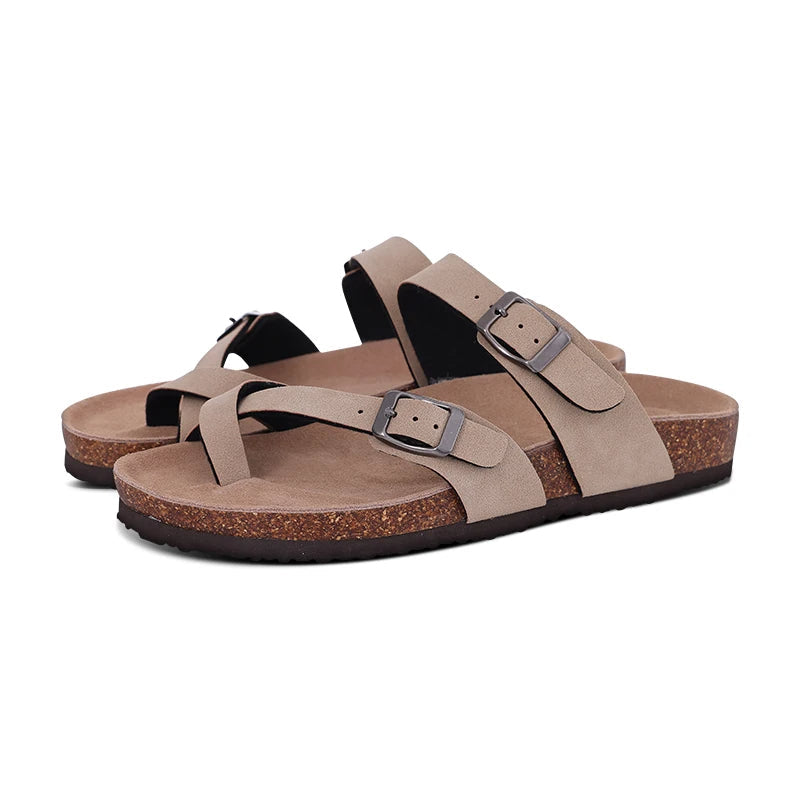 Comwarm Arch Support Suede Mules – Unisex Cork Sole Clogs for Home, Beach, Outdoor Comfort & Stylish Everyday Footwear
