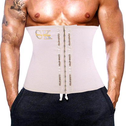 Waist Trainer Sports Belt for Men – Slimming Gym Corset with Belly Trimmer, Body Shaper Wrap for Weight Loss and Core Support
