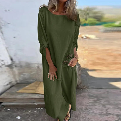 Women’s Casual Spring Summer Pants Set – Elegant Loose-Fit Pullover with Irregular Neck and Wide-Leg Pants for Effortless Everyday Sophistication