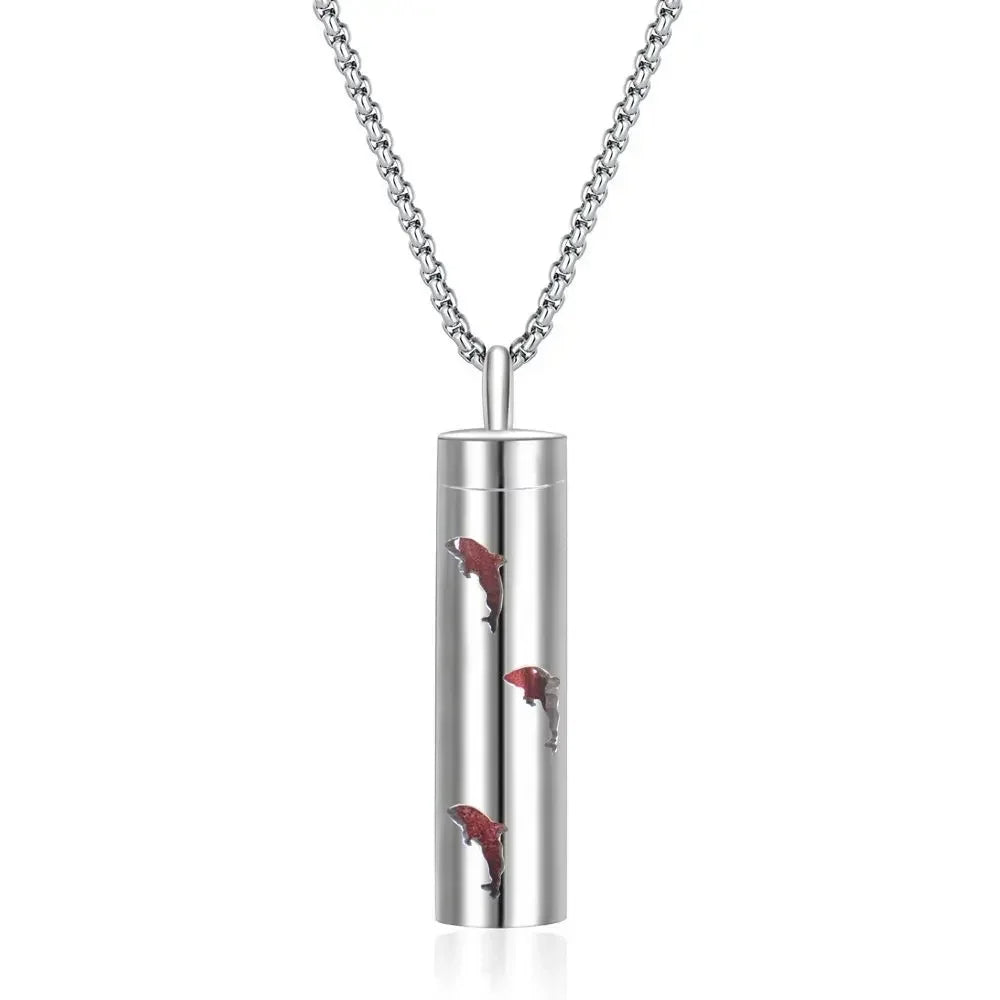 Aromatherapy Pendant Essential Oil Bottle Necklace – Stainless Steel Hollow Corrugated Couple Pendant for Diffusing and Healing Fragrance on the Go