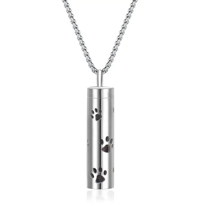 Aromatherapy Pendant Essential Oil Bottle Necklace – Stainless Steel Hollow Corrugated Couple Pendant for Diffusing and Healing Fragrance on the Go