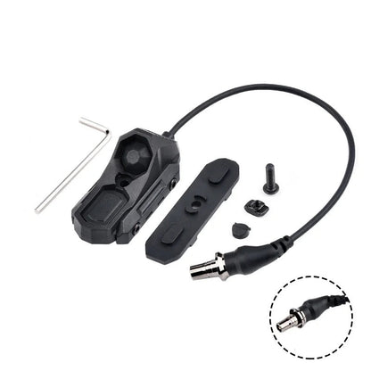 Tactical Flashlight with Dual Function Remote Pressure Switch - Hunting Light with AXON Dual Remote Switch Flashlight, M300 M600 Fits 20mm Rails for Airsoft Pros
