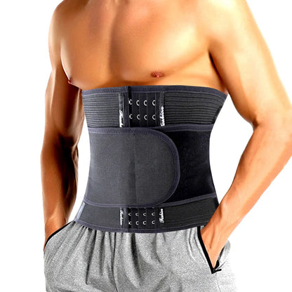 Waist Trainer Sports Belt for Men – Slimming Gym Corset with Belly Trimmer, Body Shaper Wrap for Weight Loss and Core Support