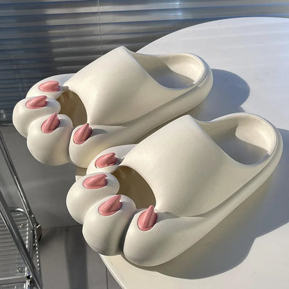 Cute Tiger Paw Cartoon Slippers – Unisex Funny Outdoor Summer Slides Featuring Bear & Cat Claw Design for Novelty Slide Footwear