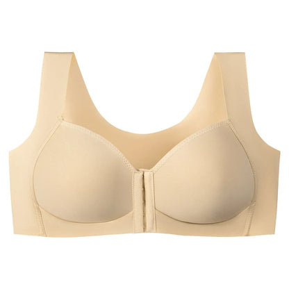 Wireless Lace Push-Up Bra – Front Closure, Large Size, Traceless Beauty Back, Sexy Sports Lingerie for Everyday Comfort