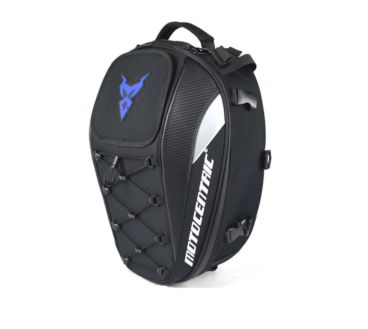 Motocentric Waterproof Tail Bag – High-Capacity Multipurpose Motorcycle Rear Seat Storage & Rider Backpack with Durable Material & Secure Design
