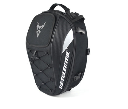 Motocentric Waterproof Tail Bag – High-Capacity Multipurpose Motorcycle Rear Seat Storage & Rider Backpack with Durable Material & Secure Design