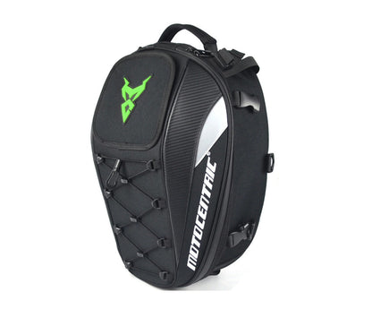 Motocentric Waterproof Tail Bag – High-Capacity Multipurpose Motorcycle Rear Seat Storage & Rider Backpack with Durable Material & Secure Design