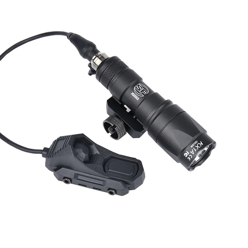 Tactical Flashlight with Dual Function Remote Pressure Switch - Hunting Light with AXON Dual Remote Switch Flashlight, M300 M600 Fits 20mm Rails for Airsoft Pros