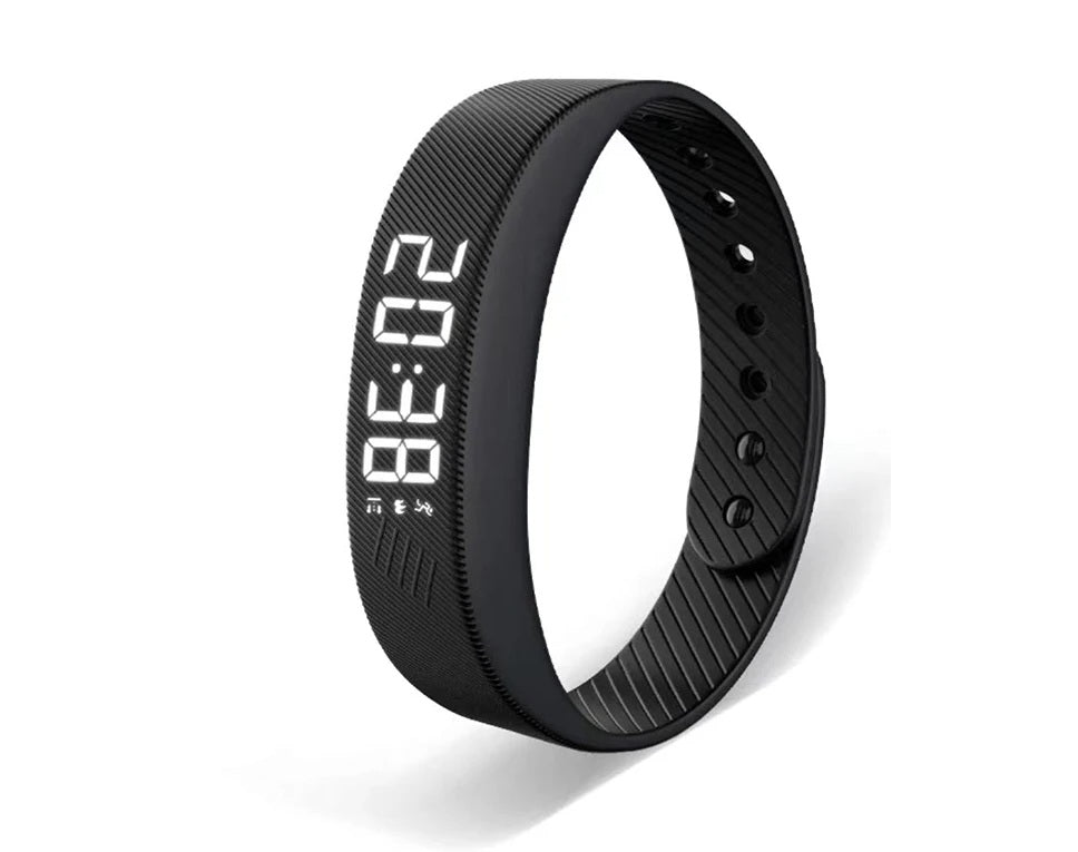 Smart Fitness Bracelet for Men & Women – Vibration Alarm, Step Counter, Stylish Sports Watch for Students and Active Lifestyles