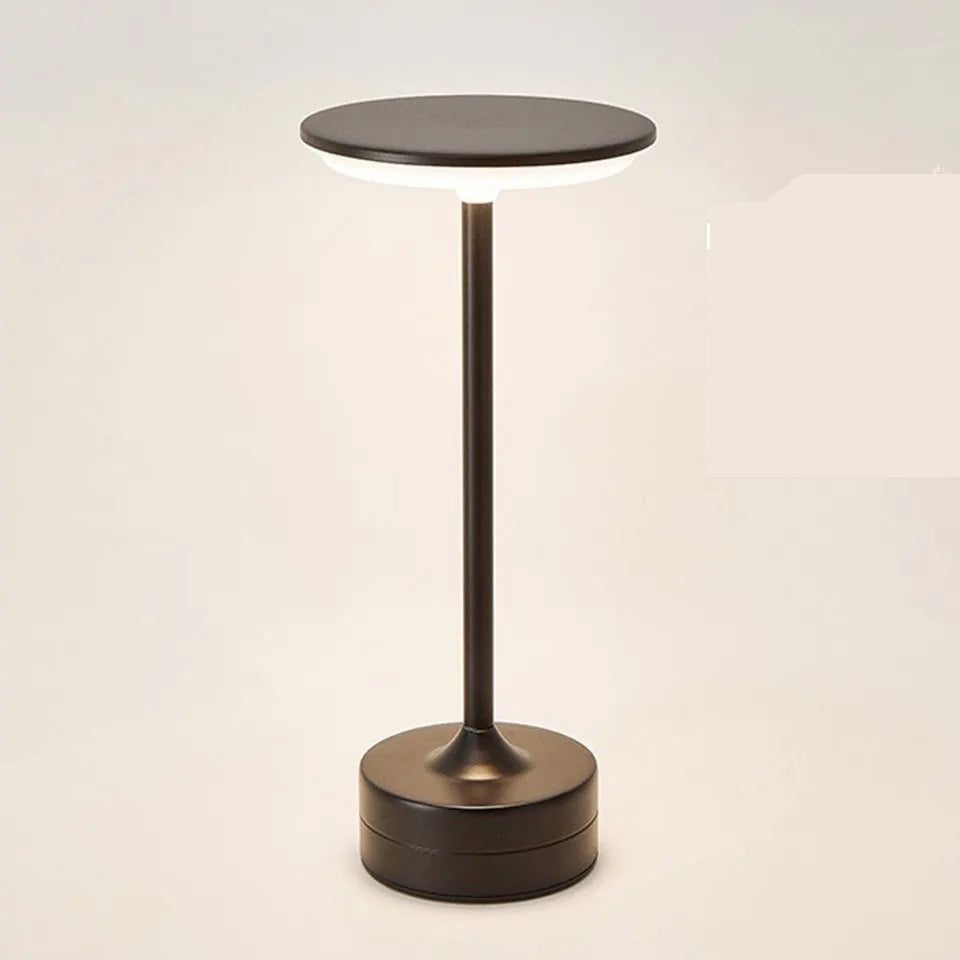 Touch-Activated USB Metal LED Table Lamp – Rechargeable Mood Light for Bedroom, Bar, or Restaurant Ambience and Desk Decor