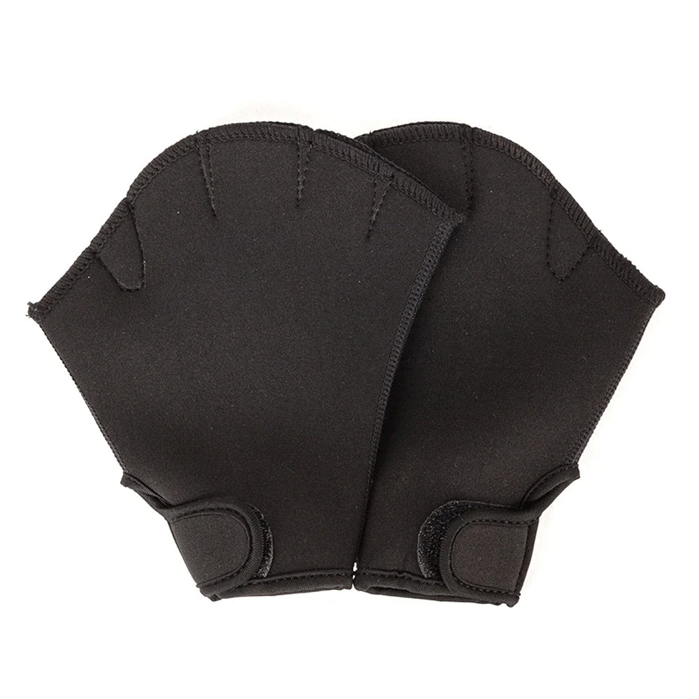 Webbed Swim Training Gloves - Neoprene Aquatic Gloves for Resistance Fitness, Scuba Diving & Water Aerobics Strength Training