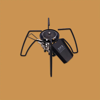 Spider Folding Camping Stove – Compact Outdoor Gas Burner for BBQ, Hiking, Tableware & Emergency Cooking Setup