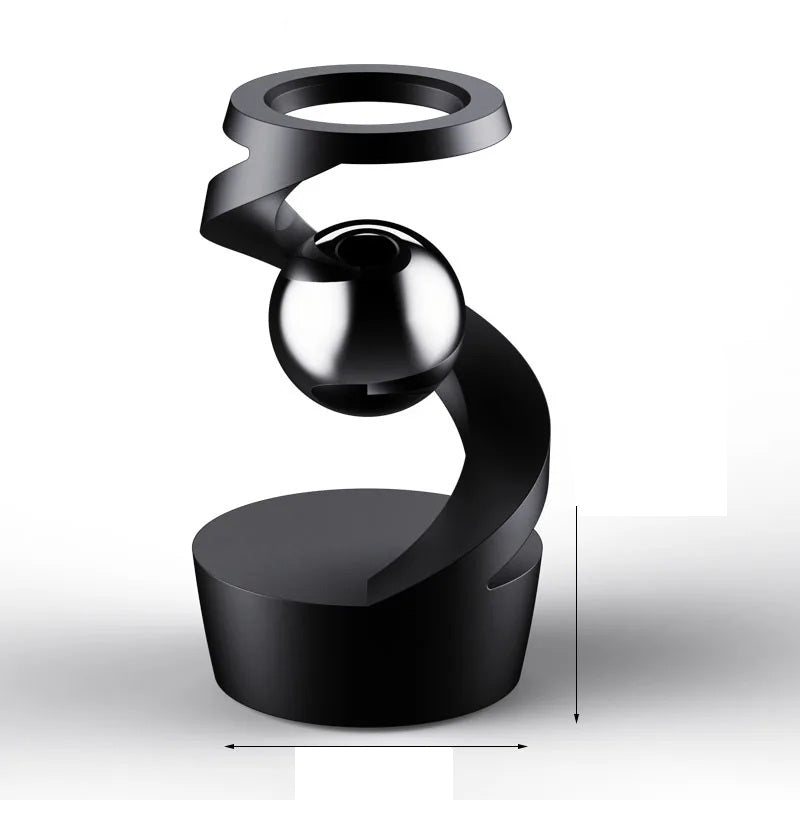 Rotating Gyroscope Finger Fidget Spinner – All-Aluminum Alloy Desk Toy with Silver Metallic Accents for Stress Relief, Focus & Adults