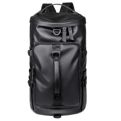 Gym Travel Backpack for Men & Women – Faux Leather Duffel Shoulder Bag, Durable Outdoor Sports and Fitness Weekender Gear
