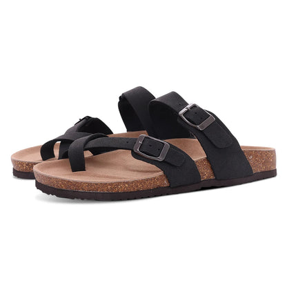Comwarm Arch Support Suede Mules – Unisex Cork Sole Clogs for Home, Beach, Outdoor Comfort & Stylish Everyday Footwear