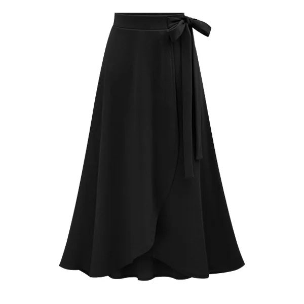 Winter Warm Irregular A-Line Skirt - Cozy Medium-Long Elastic Waist Skirt for Feminine, Slim Fit Street Fashion Appeal