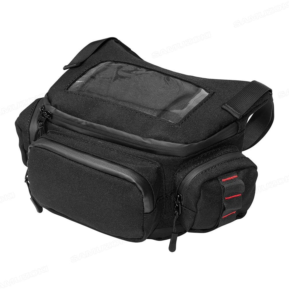 Motorcycle Handlebar & Windshield Storage Bag – Touchscreen Phone Holder, Fuel Tank Pouch, Earphone Case for Vespa & TMAX