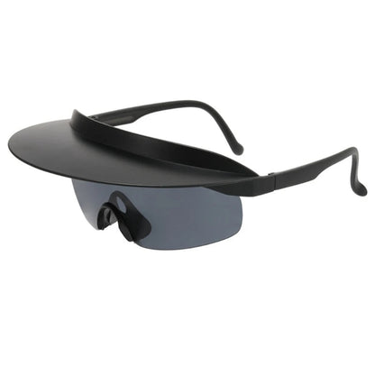 Sunglasses with Built-in Visor – Windproof Cycling Eyewear Shade for Outdoor Adventures, Stylish Sun Protection for Riders