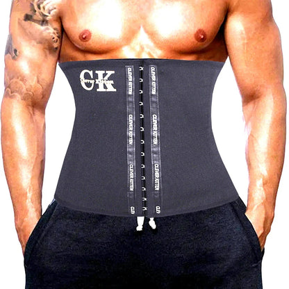 Waist Trainer Sports Belt for Men – Slimming Gym Corset with Belly Trimmer, Body Shaper Wrap for Weight Loss and Core Support
