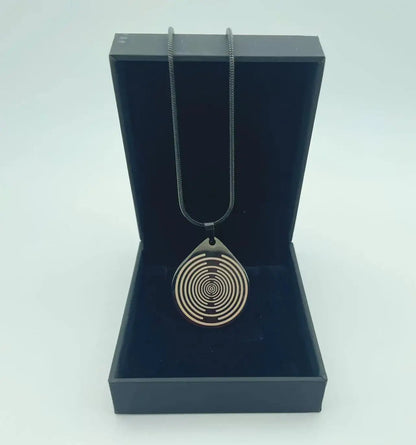 EMF Defense Pendant Necklace – Stainless Steel Feng Shui Disk with Polarizing Tech to Balance Energy and Wearable Protection Ornament