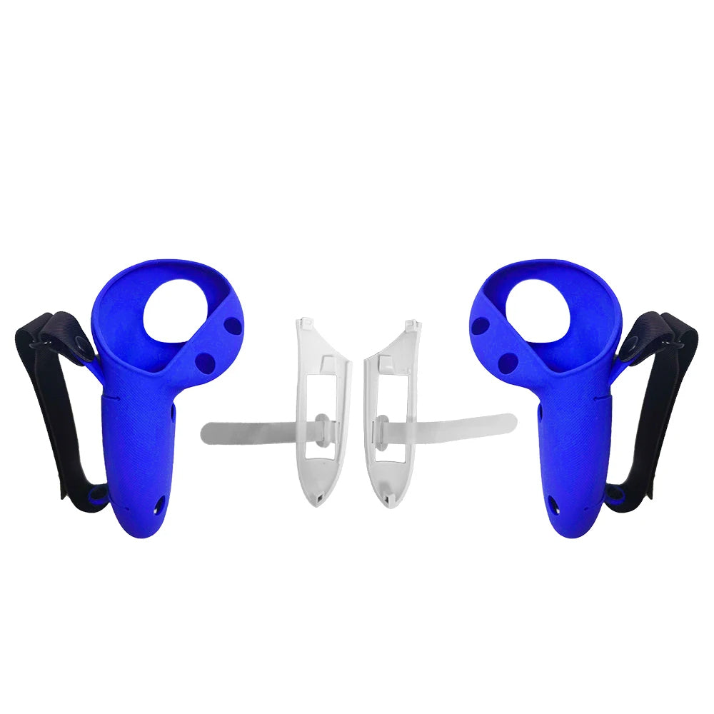VR Controller Case Cover for Meta Quest 3/3S – Silicone Grip with Battery Access, Opening Cap & Knuckle Strap for Secure Play