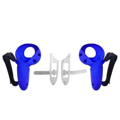 VR Controller Case Cover for Meta Quest 3/3S – Silicone Grip with Battery Access, Opening Cap & Knuckle Strap for Secure Play