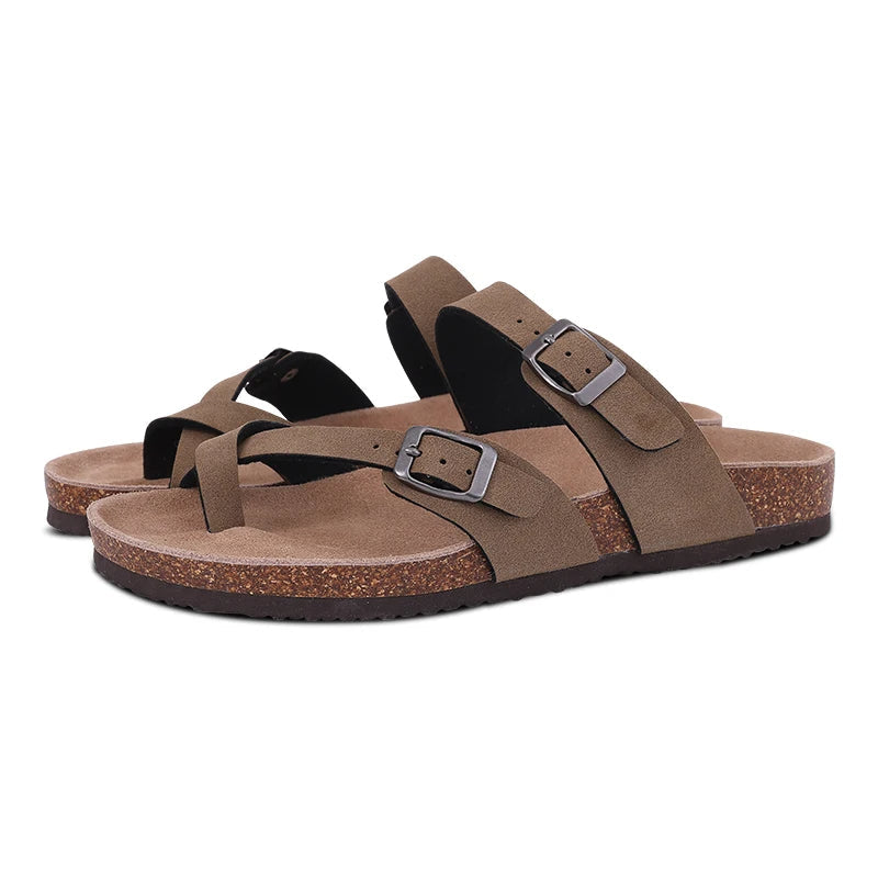 Comwarm Arch Support Suede Mules – Unisex Cork Sole Clogs for Home, Beach, Outdoor Comfort & Stylish Everyday Footwear