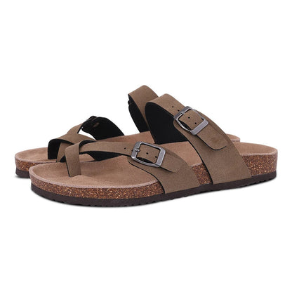 Comwarm Arch Support Suede Mules – Unisex Cork Sole Clogs for Home, Beach, Outdoor Comfort & Stylish Everyday Footwear