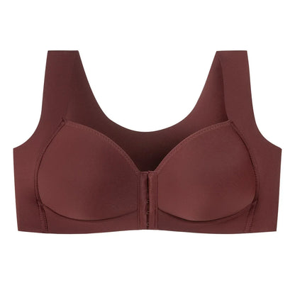 Wireless Lace Push-Up Bra – Front Closure, Large Size, Traceless Beauty Back, Sexy Sports Lingerie for Everyday Comfort