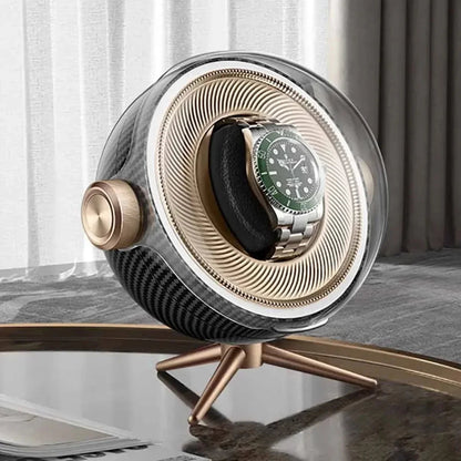 Luxury Automatic Watch Winder – Zero Magnetism Silent Storage Box with LED for Mechanical Watches, Bedside Display, or Gift Showcase