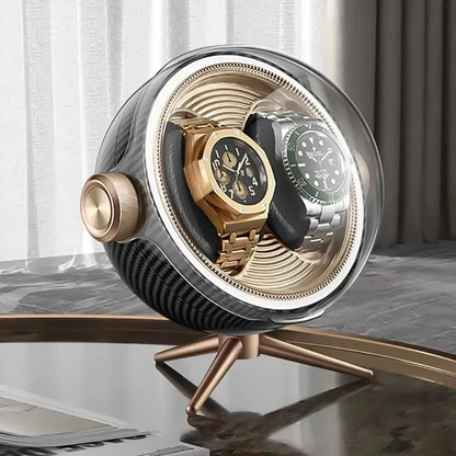 Luxury Automatic Watch Winder – Zero Magnetism Silent Storage Box with LED for Mechanical Watches, Bedside Display, or Gift Showcase