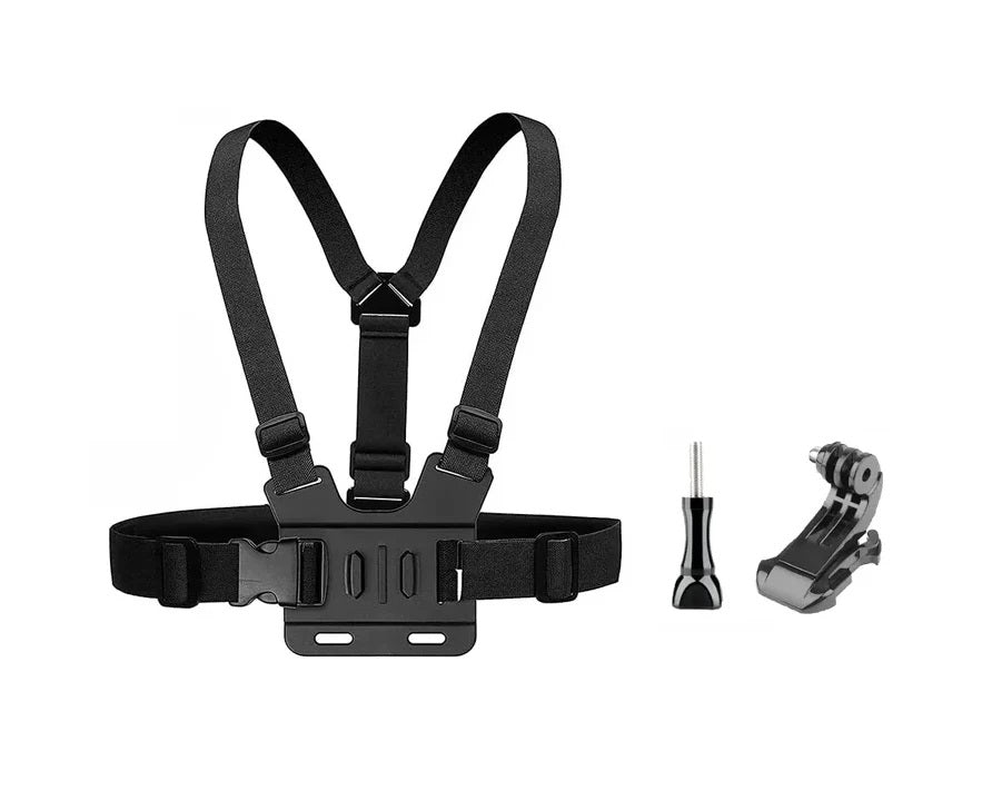 Chest Harness Mount for GoPro Hero 12 to 9 – Adjustable Strap with J Hook for AKASO & Action Camera Hands-Free Adventure Shots