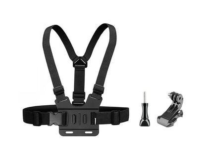 Chest Harness Mount for GoPro Hero 12 to 9 – Adjustable Strap with J Hook for AKASO & Action Camera Hands-Free Adventure Shots
