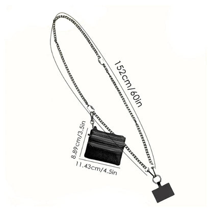 Adjustable Phone Strap with Zipper Pouch – Anti-Lost Crossbody Lanyard for Women, Secure & Stylish Phone Holder, Bag Accessory