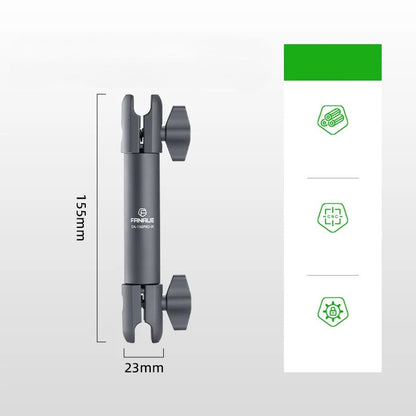 Aluminum Double Socket Arm for 20mm Ball Mount – Swivel Extension for GoPro, Insta360, Motorcycle, Bike Cameras