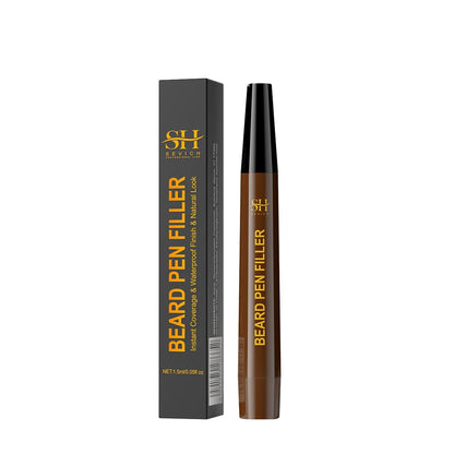 Beard Filler Pen & Brush Set – Waterproof Beard Enhancer for Moustache Definition, Shape, and Lasting Hair Line Repair