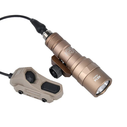 Tactical Flashlight with Dual Function Remote Pressure Switch - Hunting Light with AXON Dual Remote Switch Flashlight, M300 M600 Fits 20mm Rails for Airsoft Pros
