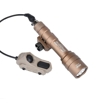 Tactical Flashlight with Dual Function Remote Pressure Switch - Hunting Light with AXON Dual Remote Switch Flashlight, M300 M600 Fits 20mm Rails for Airsoft Pros