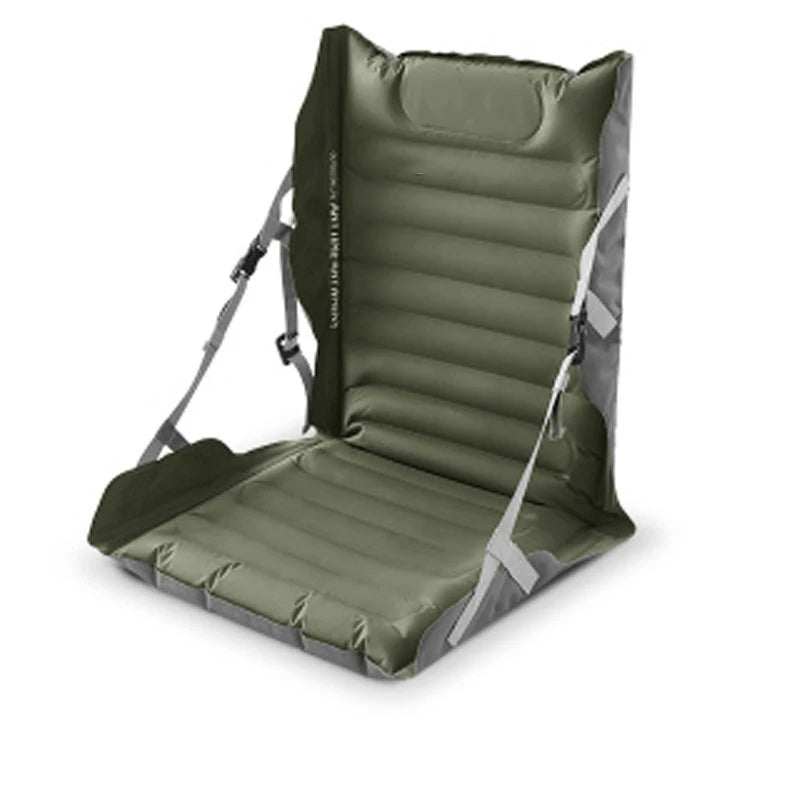 Outdoor Inflatable Seat Cushion with Backrest – Adjustable Folding Air Chair for Camping, Picnics, Beach Trips, and Relaxing on the Go