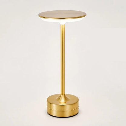 Touch-Activated USB Metal LED Table Lamp – Rechargeable Mood Light for Bedroom, Bar, or Restaurant Ambience and Desk Decor