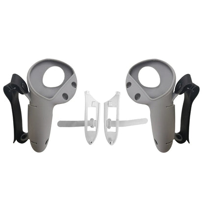 VR Controller Case Cover for Meta Quest 3/3S – Silicone Grip with Battery Access, Opening Cap & Knuckle Strap for Secure Play