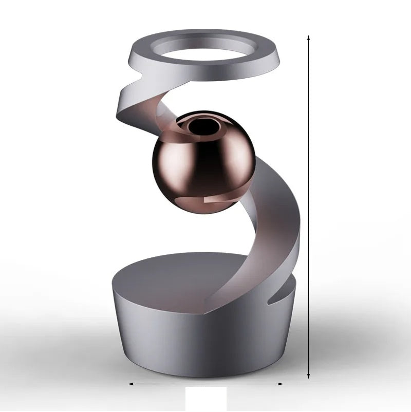 Rotating Gyroscope Finger Fidget Spinner – All-Aluminum Alloy Desk Toy with Silver Metallic Accents for Stress Relief, Focus & Adults
