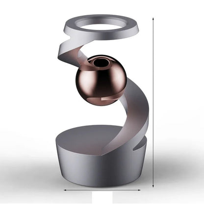 Rotating Gyroscope Finger Fidget Spinner – All-Aluminum Alloy Desk Toy with Silver Metallic Accents for Stress Relief, Focus & Adults