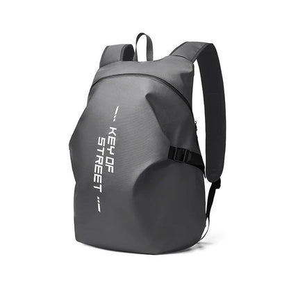 Waterproof Helmet Backpack – Motorcycle & Cycling Storage Bag with Reflective Stripe, Large Capacity & Secure Helmet Carrying Solution