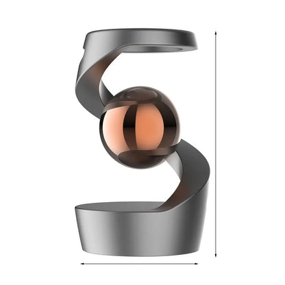 Rotating Gyroscope Finger Fidget Spinner – All-Aluminum Alloy Desk Toy with Silver Metallic Accents for Stress Relief, Focus & Adults