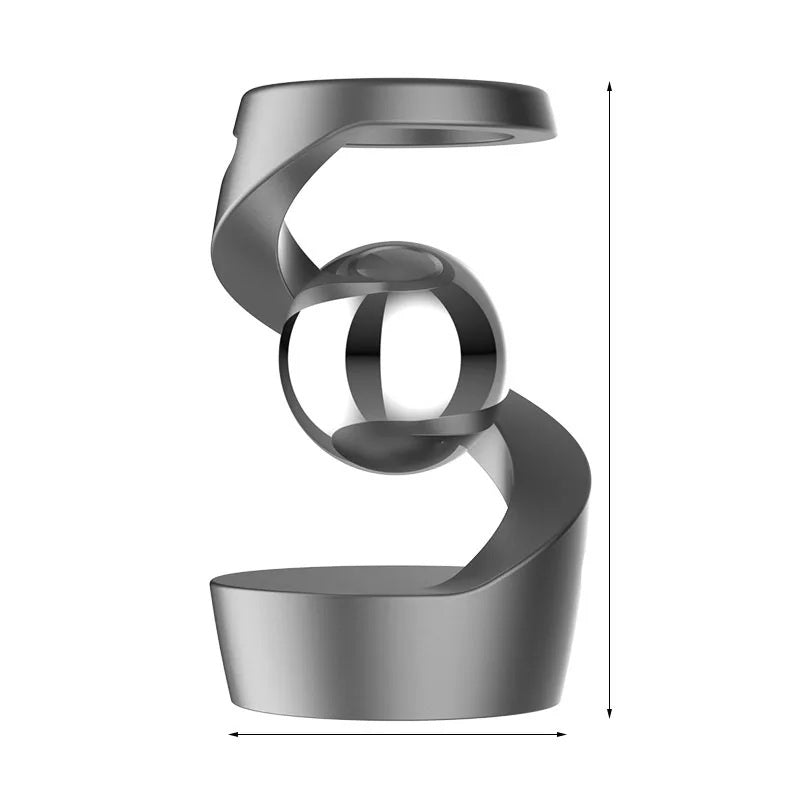 Rotating Gyroscope Finger Fidget Spinner – All-Aluminum Alloy Desk Toy with Silver Metallic Accents for Stress Relief, Focus & Adults